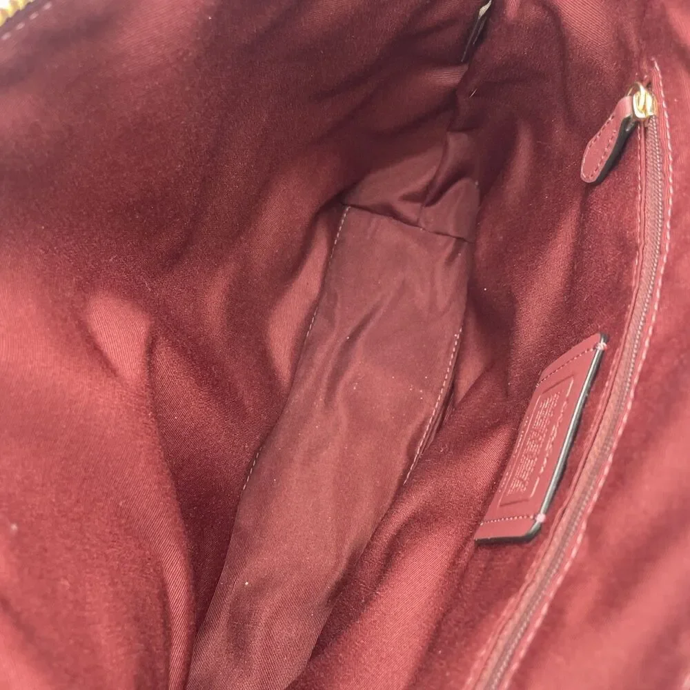 COACH Kacey Satchel In Colorblock - C6841 Red NEW